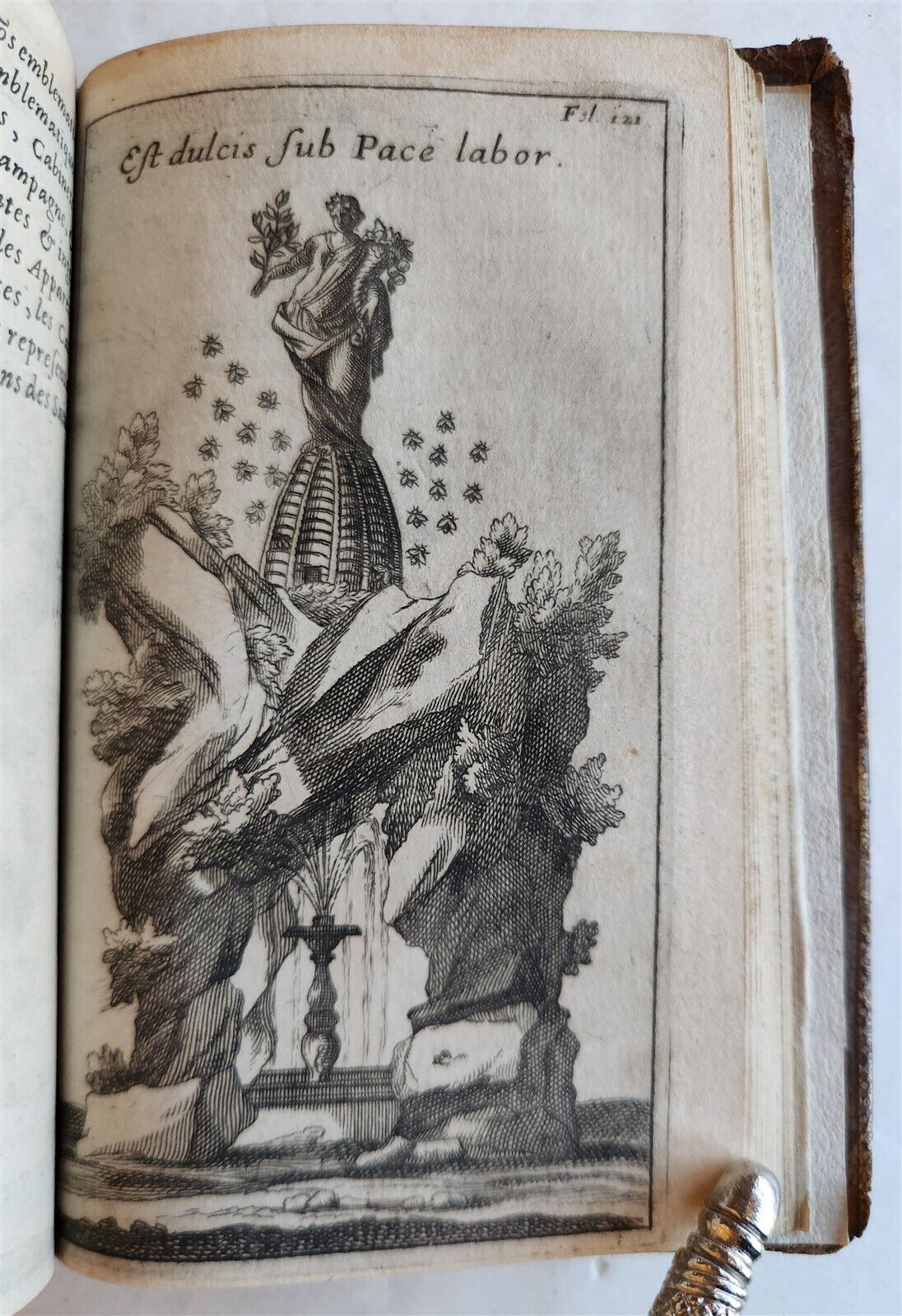 1662 ART OF EMBLEMS antique 17th CENTURY STUNNING BINDING illustrated