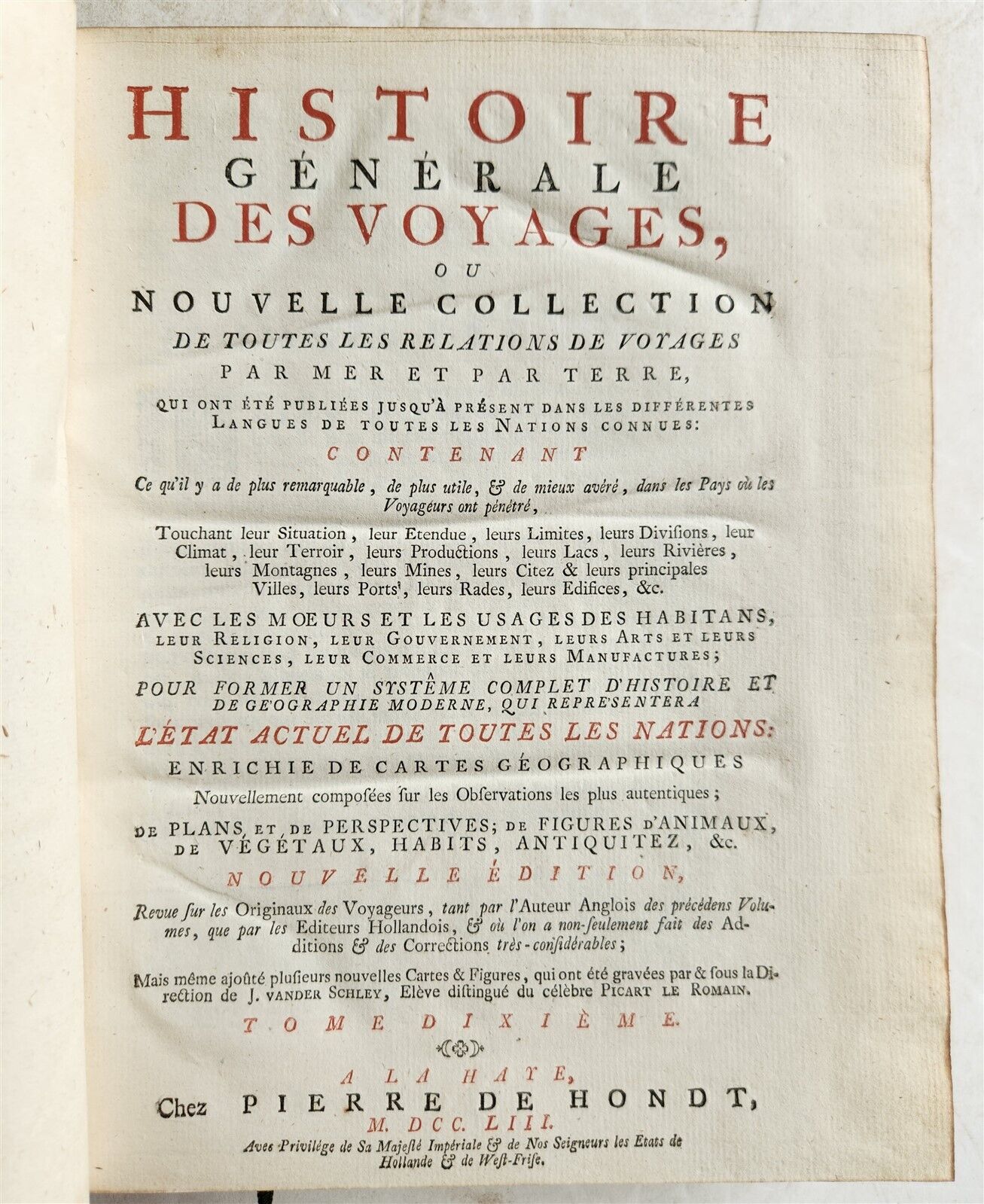 1753 PYLARD TRAVELS TO EAST INDIES antique Histoire generale des voyages ILLUSTR