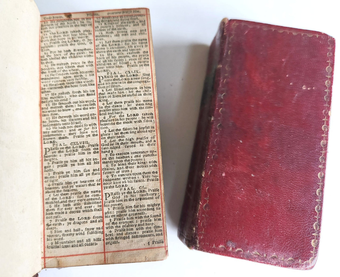 1684 BIBLE in ENGLISH ILLUSTRATED w/89 PLATES 2 VOLS OLD & NEW TESTAMENT antique