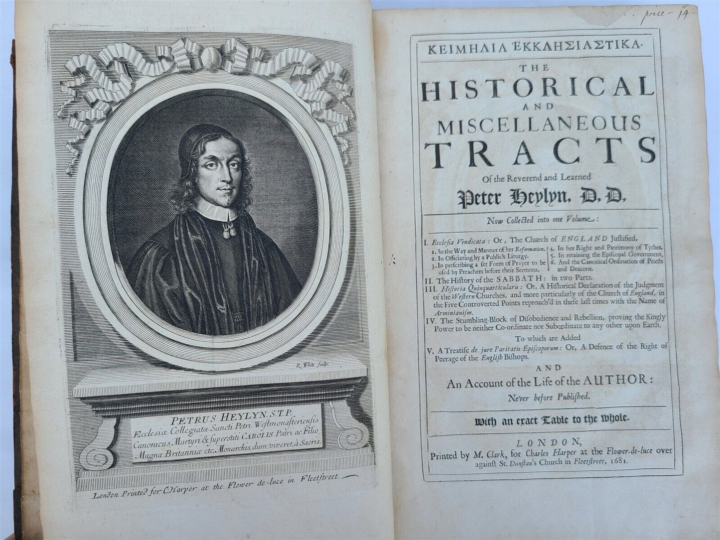 1681 Keimelia Ekklesiastika HISTORICAL TRACTS P. HEYLYN antique FOLIO in ENGLISH