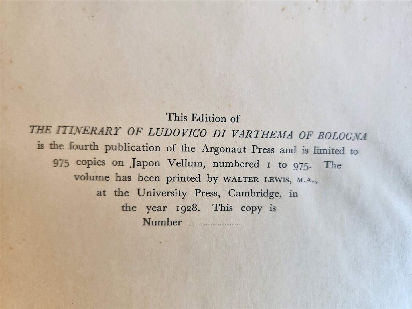 1928 ITINERARY of LUDOVICO di VARTHEMA of BOLOGNA ILLUSTRATED TRAVEL in ASIA