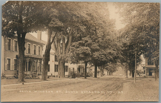 SOUTH ROYALTON VT S.WINDSOR STREET ANTIQUE REAL PHOTO POSTCARD RPPC
