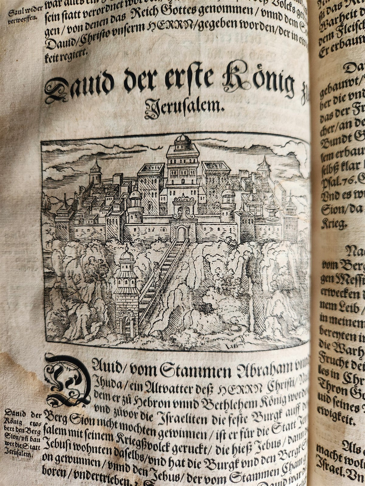 1563 JERUSALEM ANCIENT CAPITAL of JEWS antique ILLUSTRATED FOLIO in GERMAN