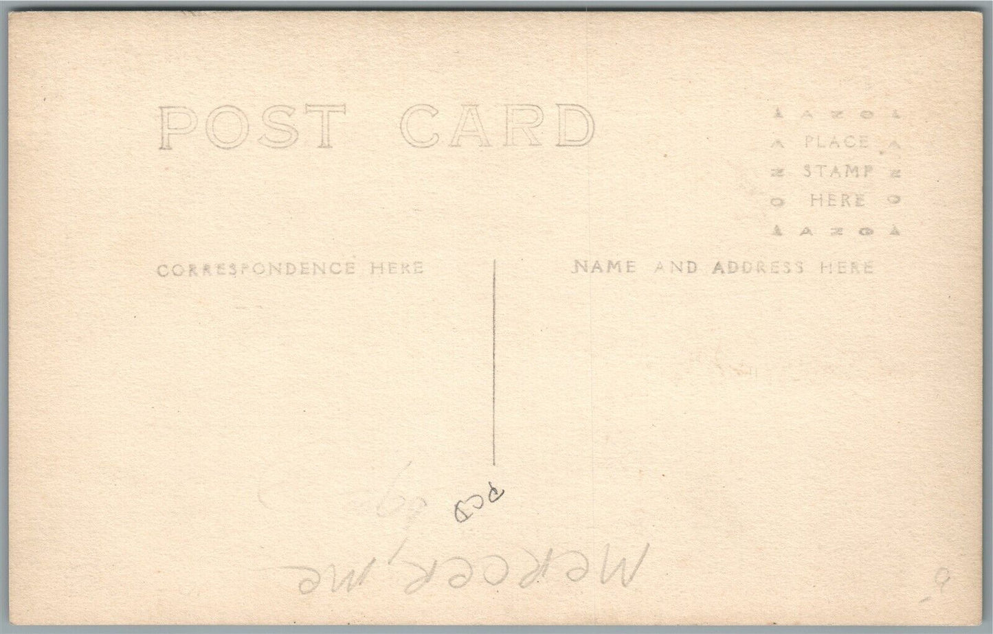 MERCER ME MAIN STREET ANTIQUE REAL PHOTO POSTCARD RPPC