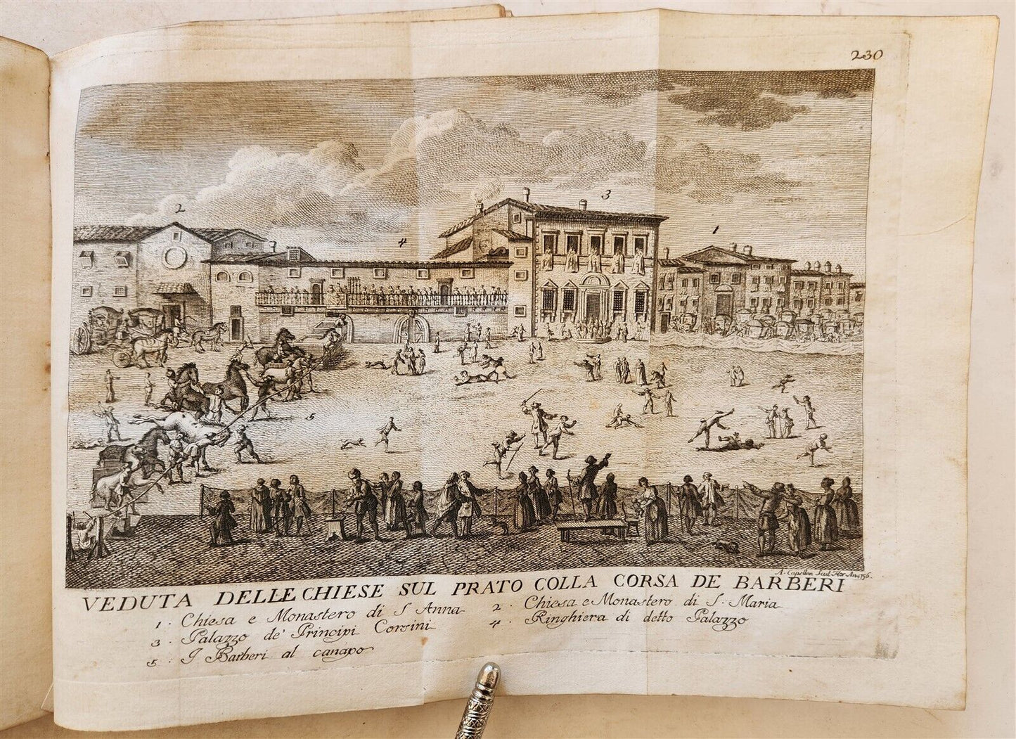 1756-1757 HISTORY of FLORENCE 2 VOLUMES antique ILLUSTRATED w/FOLDOUT ENGRAVINGS