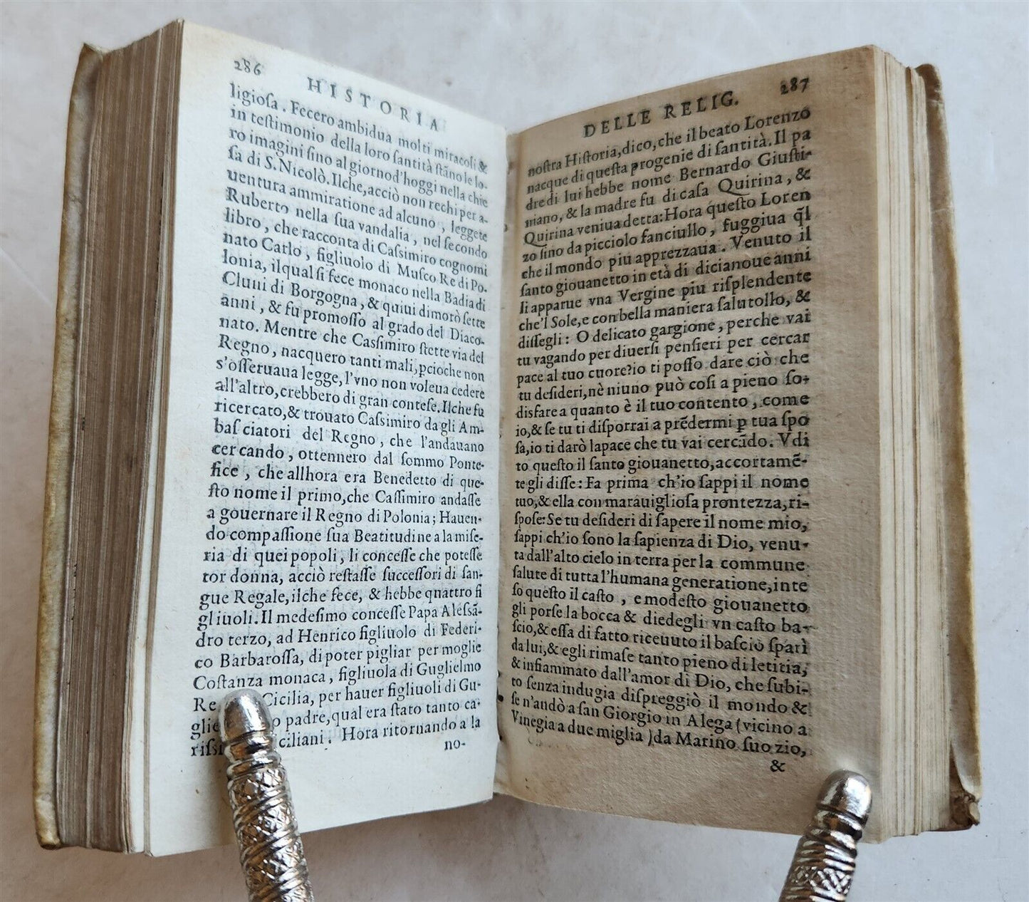 1586 HISTORY of RELIGIONS by PAOLO MORIGIA antique 16TH century