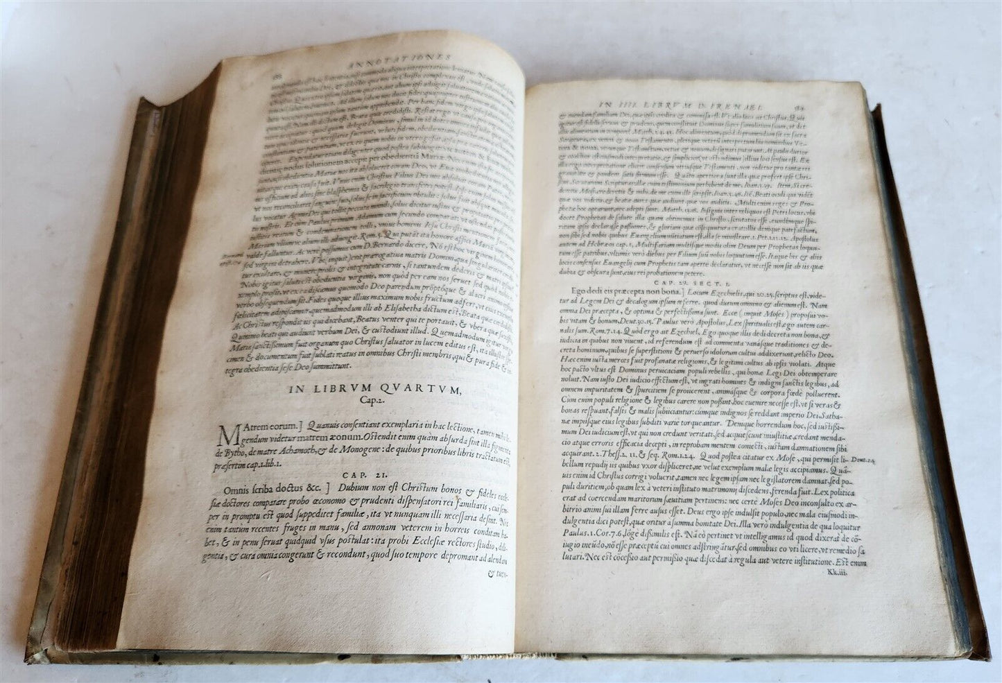 1570 GREEK THEOLOGY in LATIN by IRENAEUS antique 16th CENTURY FOLIO VELLUM BOUND