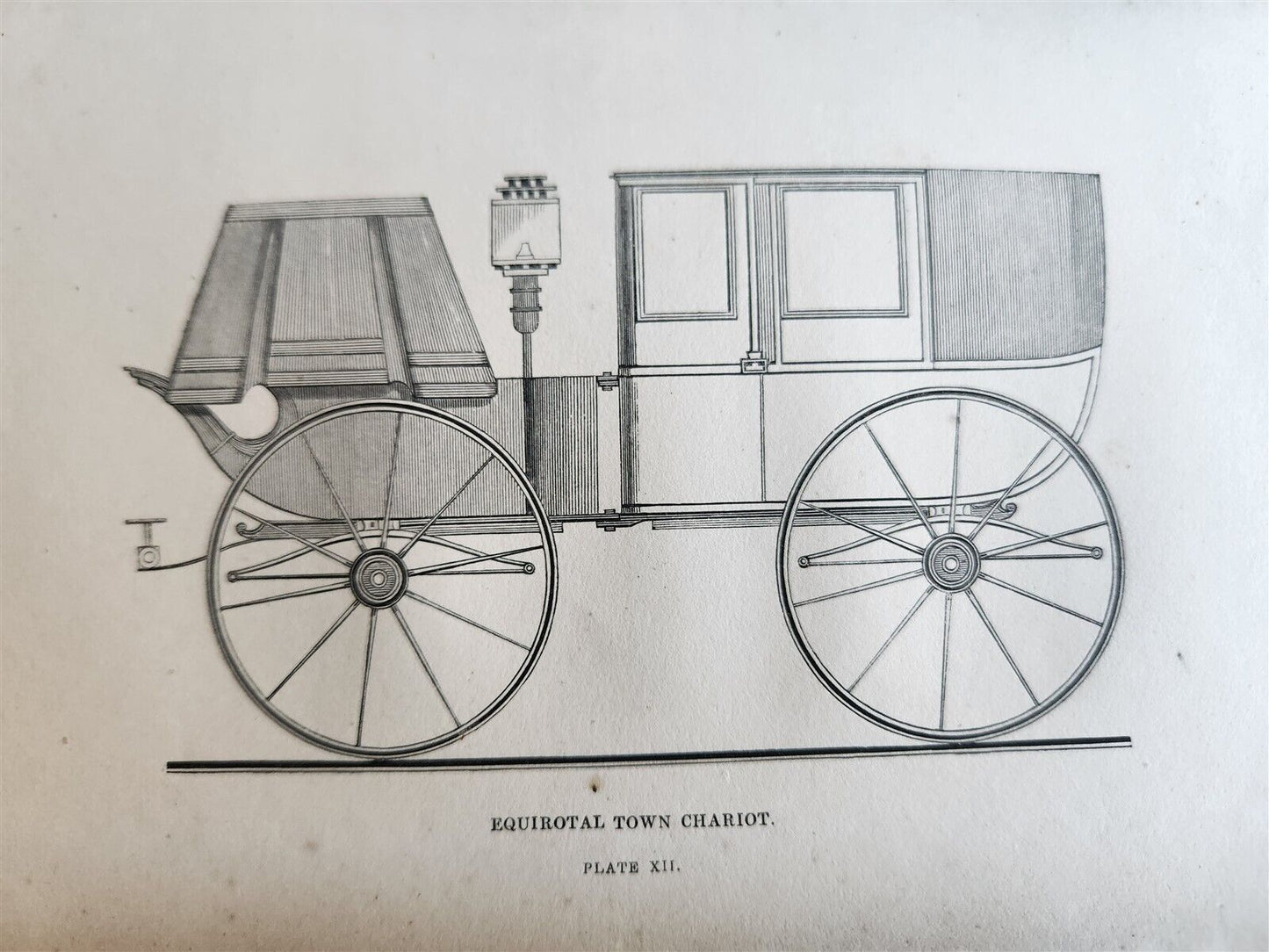 1837 ENGLISH PLEASURE CARRIAGES by William Bridges Adams antique ILLUSTRATED