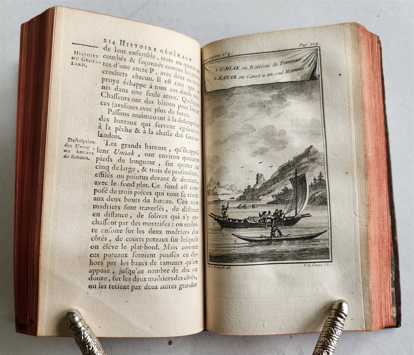 1770 HISTOIRE des VOYAGES illustrated v.73 TRAVELS to GREENLAND antique