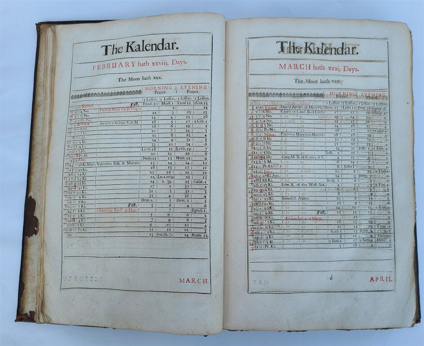 1669 BOOK of COMMON PRAYER w/ 1672 PSALTER antique FOLIO in ENGLISH rare
