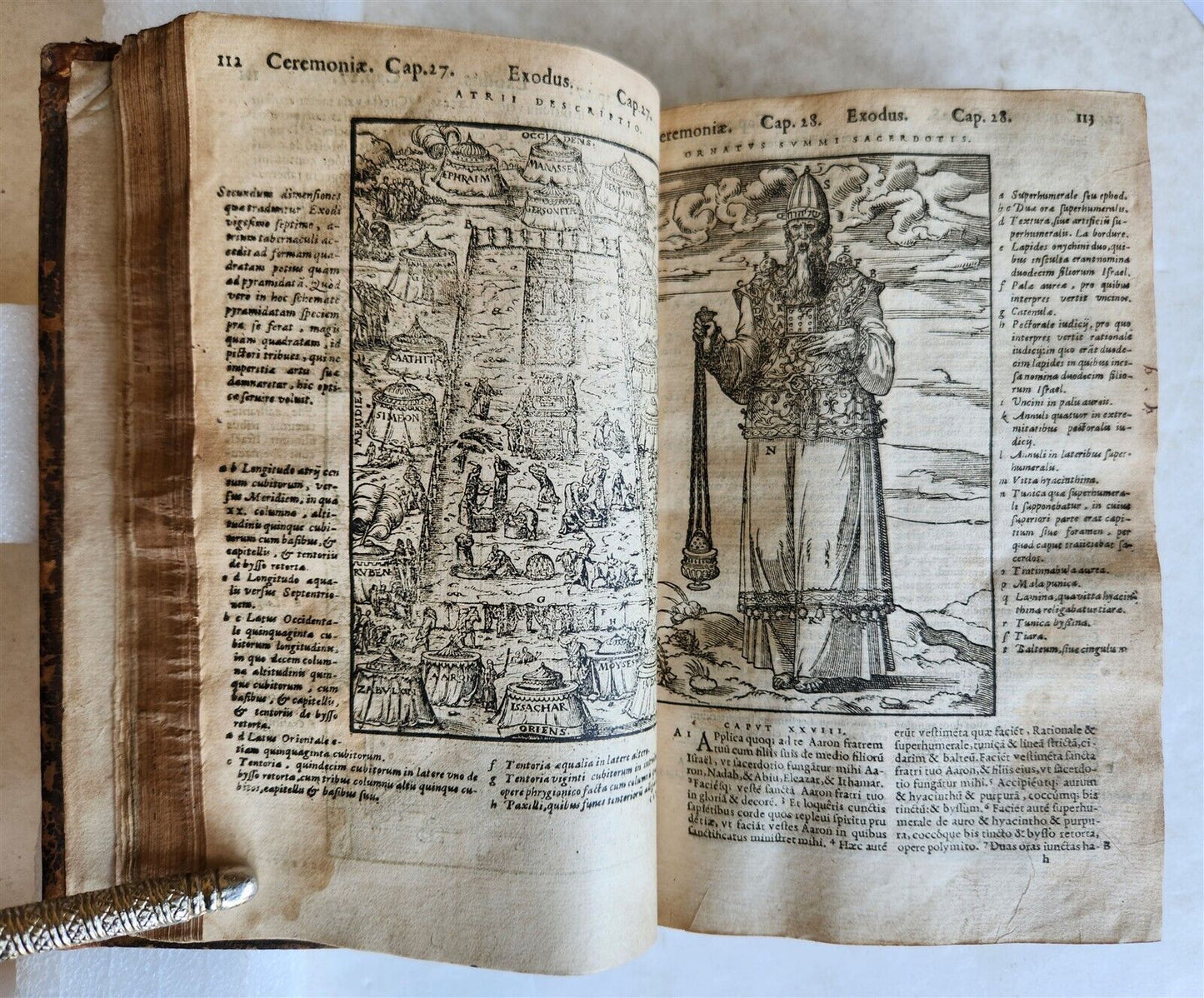 1573 BIBLE in LATIN antique FULLY ILLUSTRATED Old & New Testament