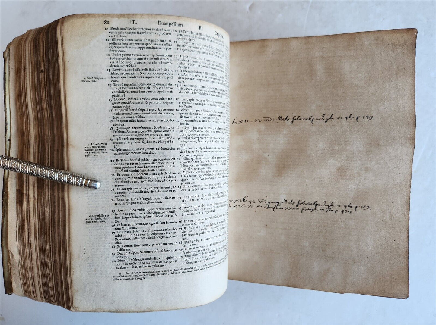 1585 BIBLE in LATIN printed in LONDON antique VELLUM 16th CENTURY NEW TESTAMENT