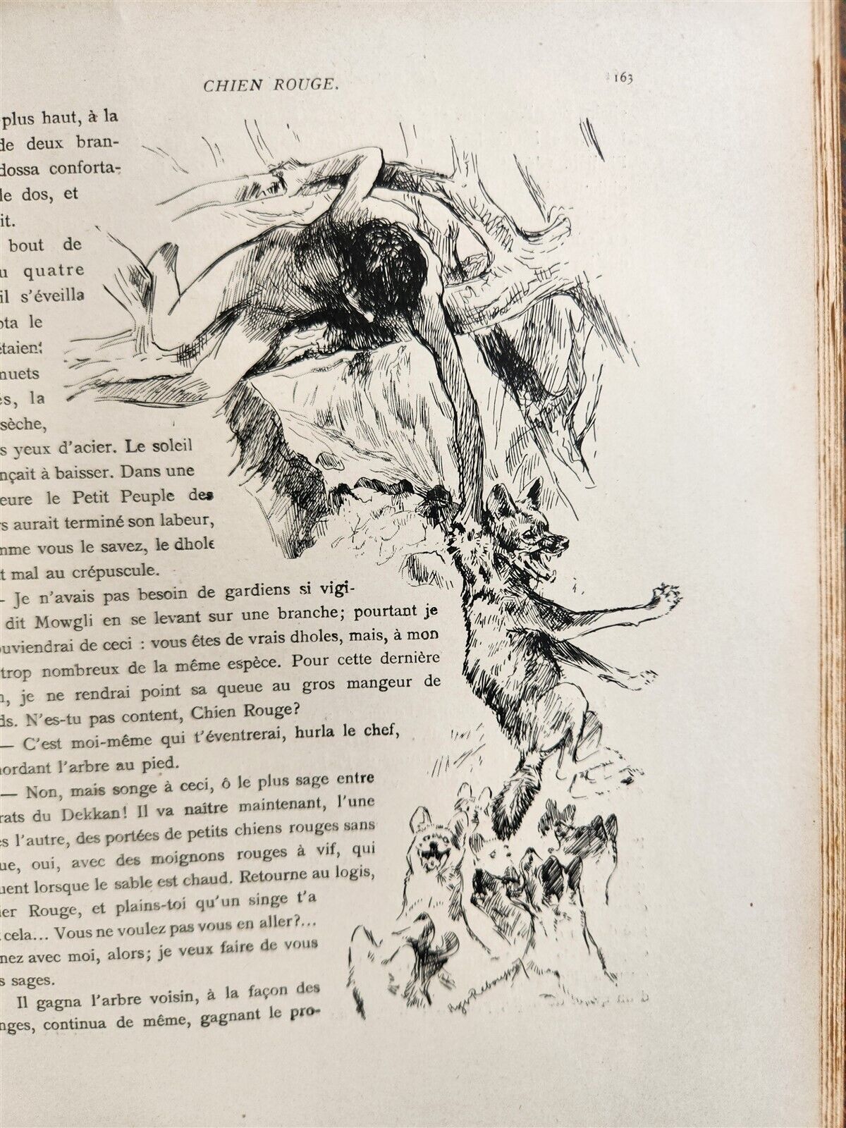 1925-1938 JUNGLE BOOK by KIPLING antique 2 VOLS ILLUSTRATED by Roger Reboussin