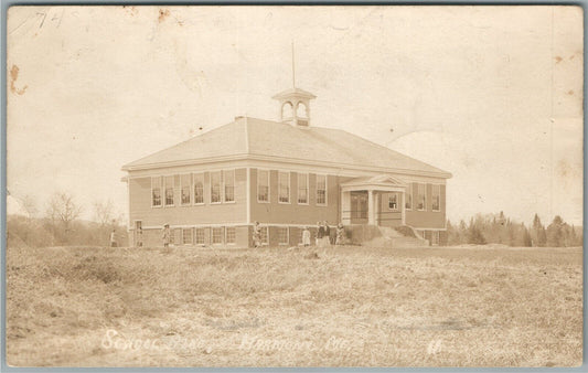 HARMONY ME SCHOOL ANTIQUE REAL PHOTO POSTCARD RPPC
