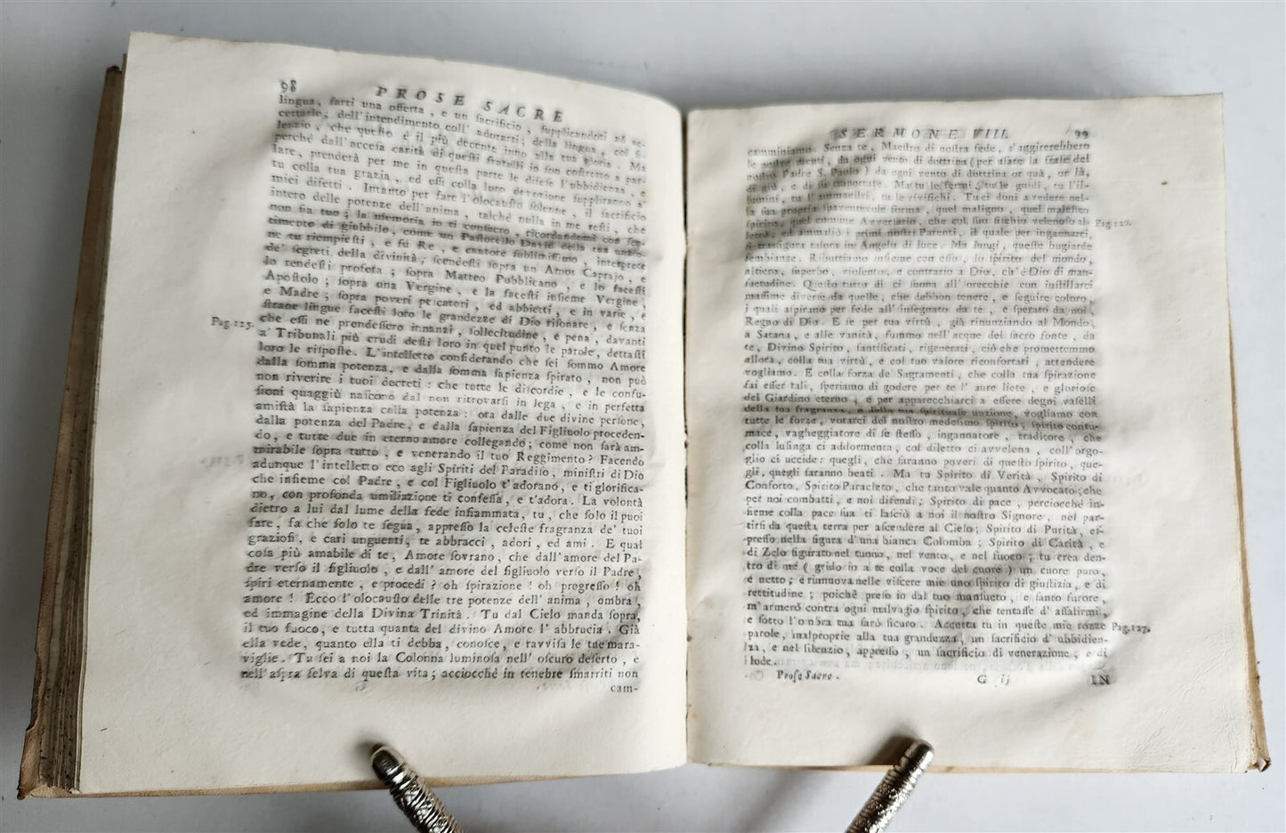 1734 PROSE SACRE antique vellum bound in ITALIAN
