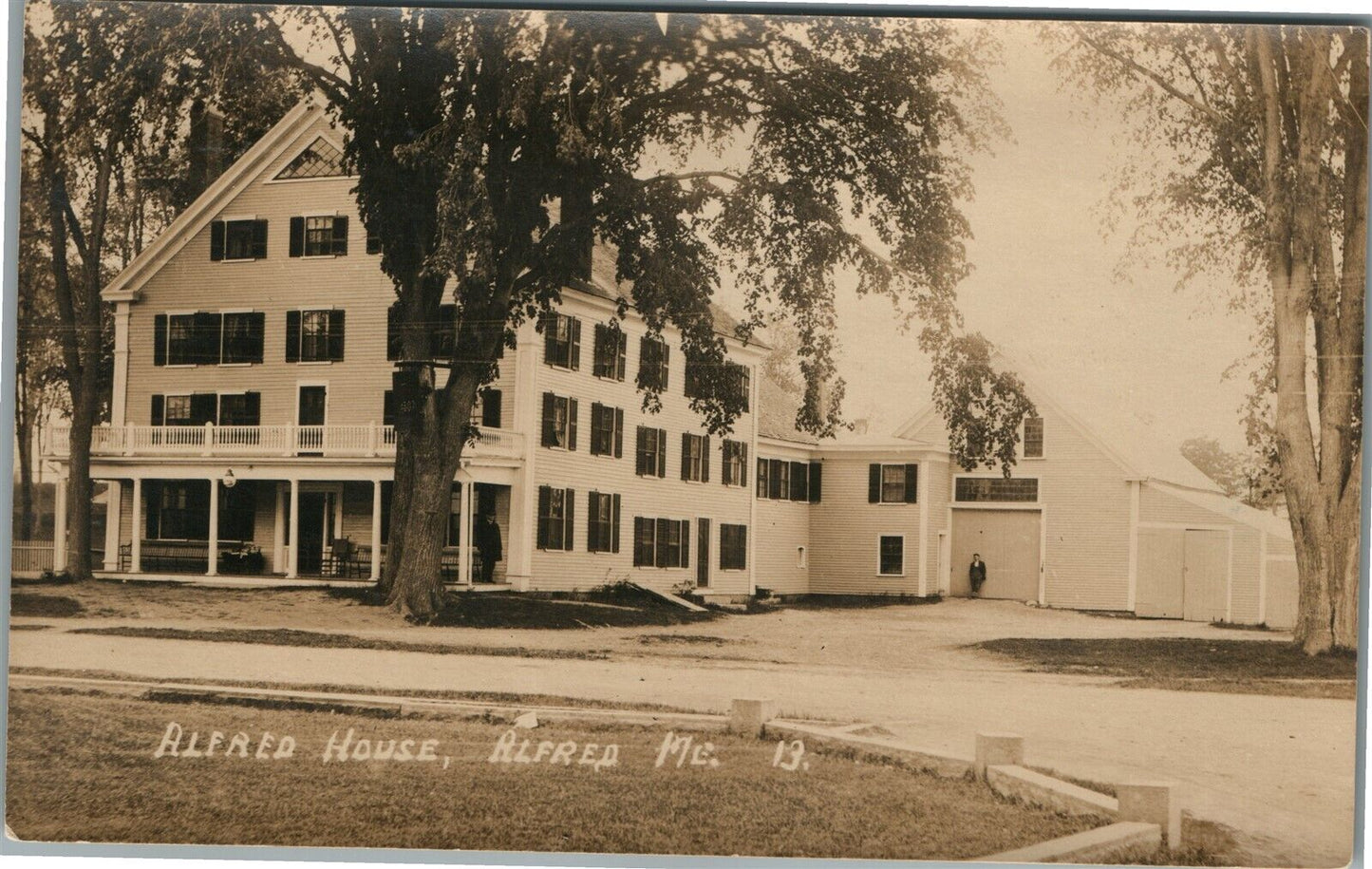 ALFRED HOUSE ME ANTIQUE REAL PHOTO POSTCARD RPPC