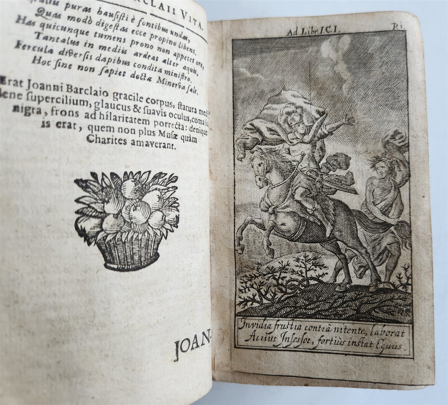 1724 ILLUSTRATED POLITICAL NOVEL antique Joannis Barclaii Argenis