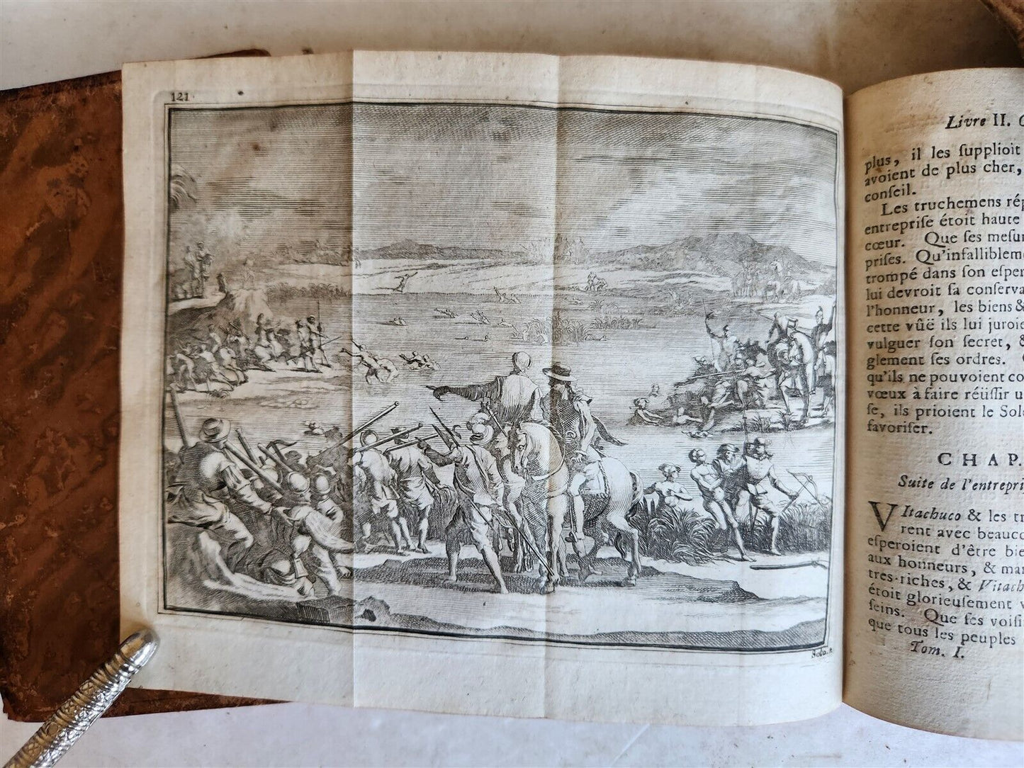 1735 HISTORY of CONQUEST of FLORIDA 2 VOLUMES antique ILLUSTRATED Americana