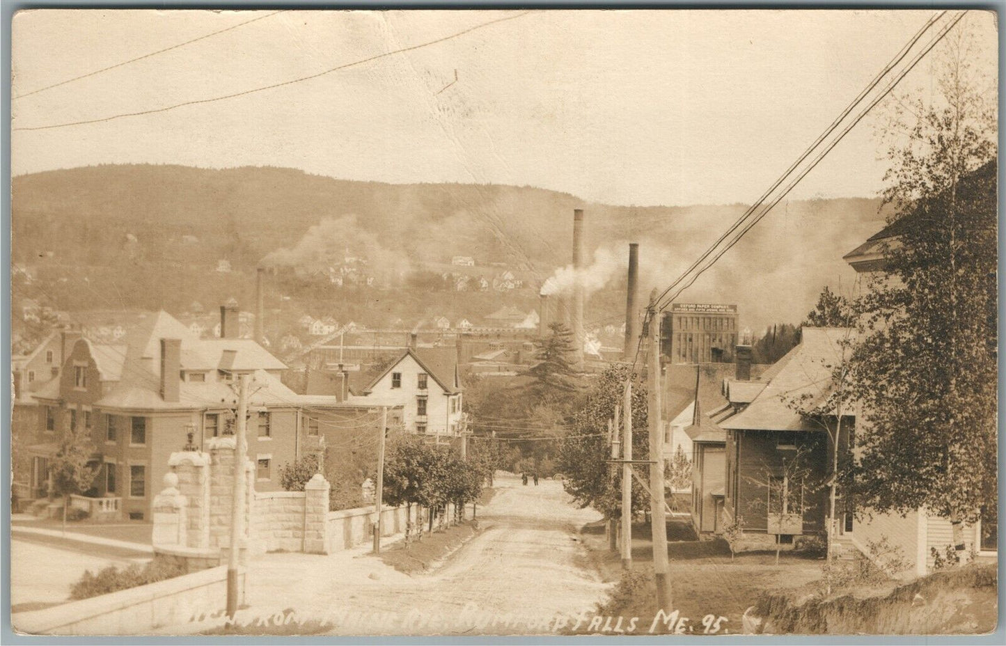 RUMFORD FALLS ME ANTIQUE REAL PHOTO POSTCARD RPPC
