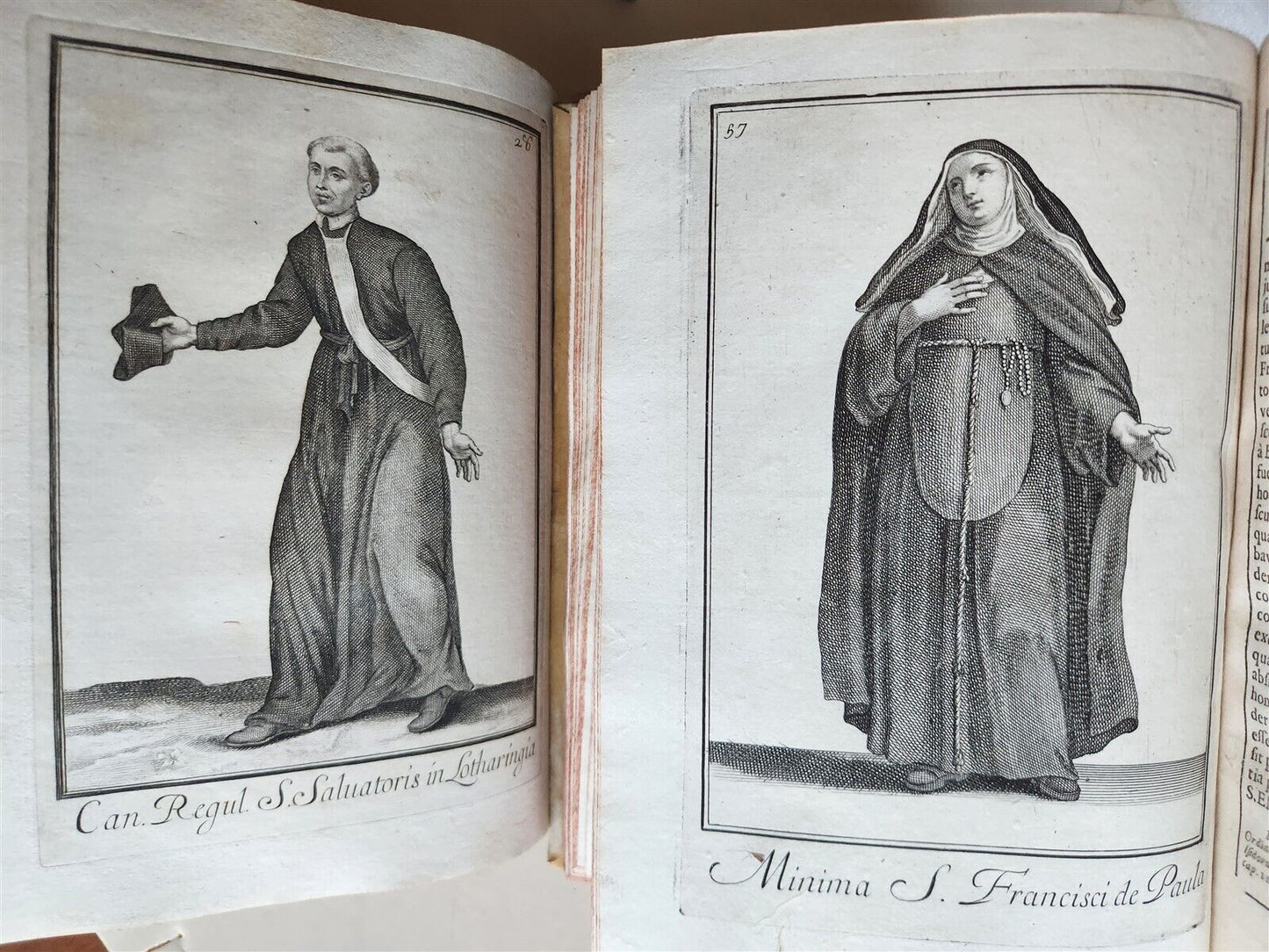 1706 ORDER of MILITANT CHURCH illustrated w/ 244 PLATES 2 VOLS antique VELLUM