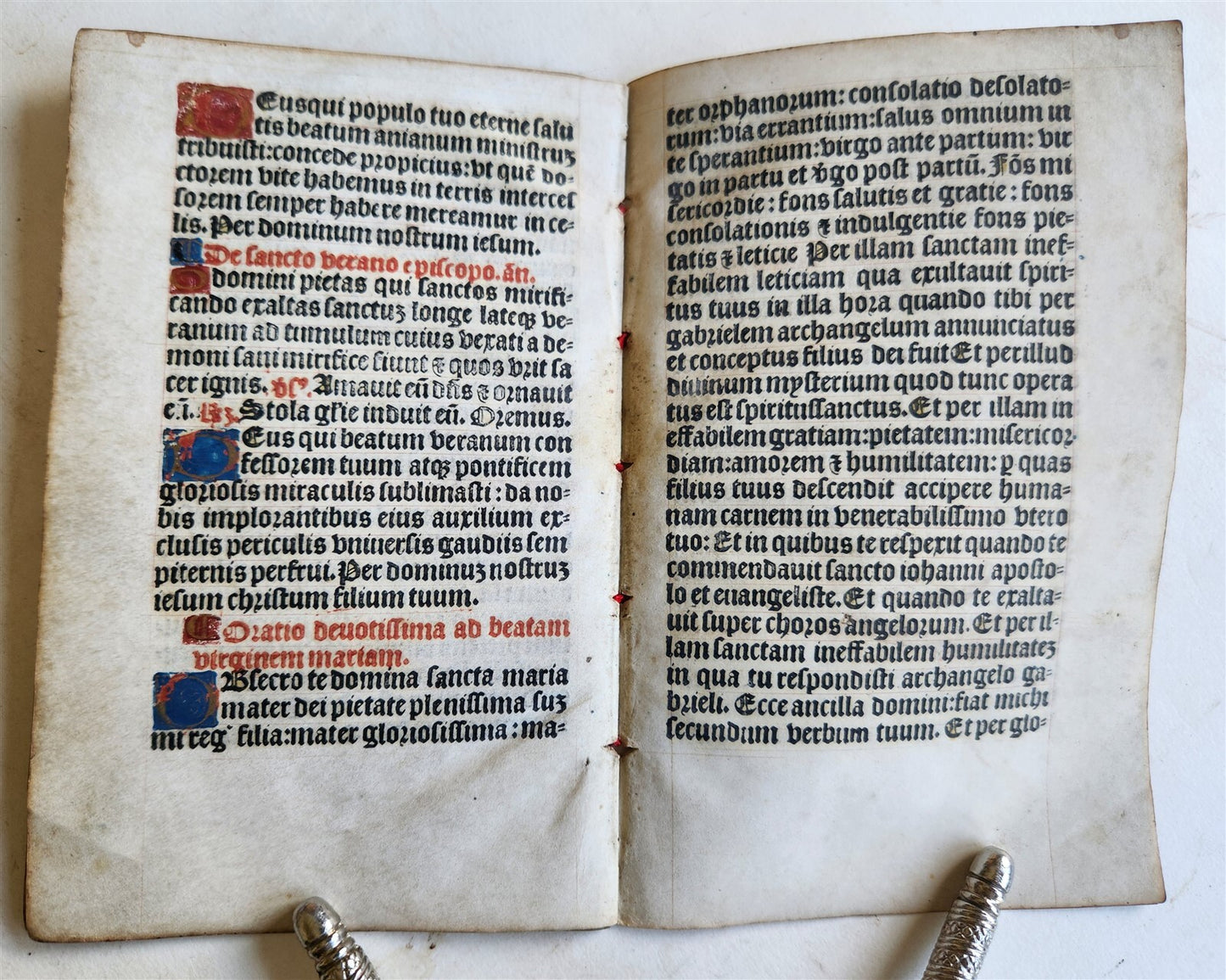 1519 BOOK of HOURS POST-INCUNABULA printed on VELLUM antique 16th CENTURY SCARCE