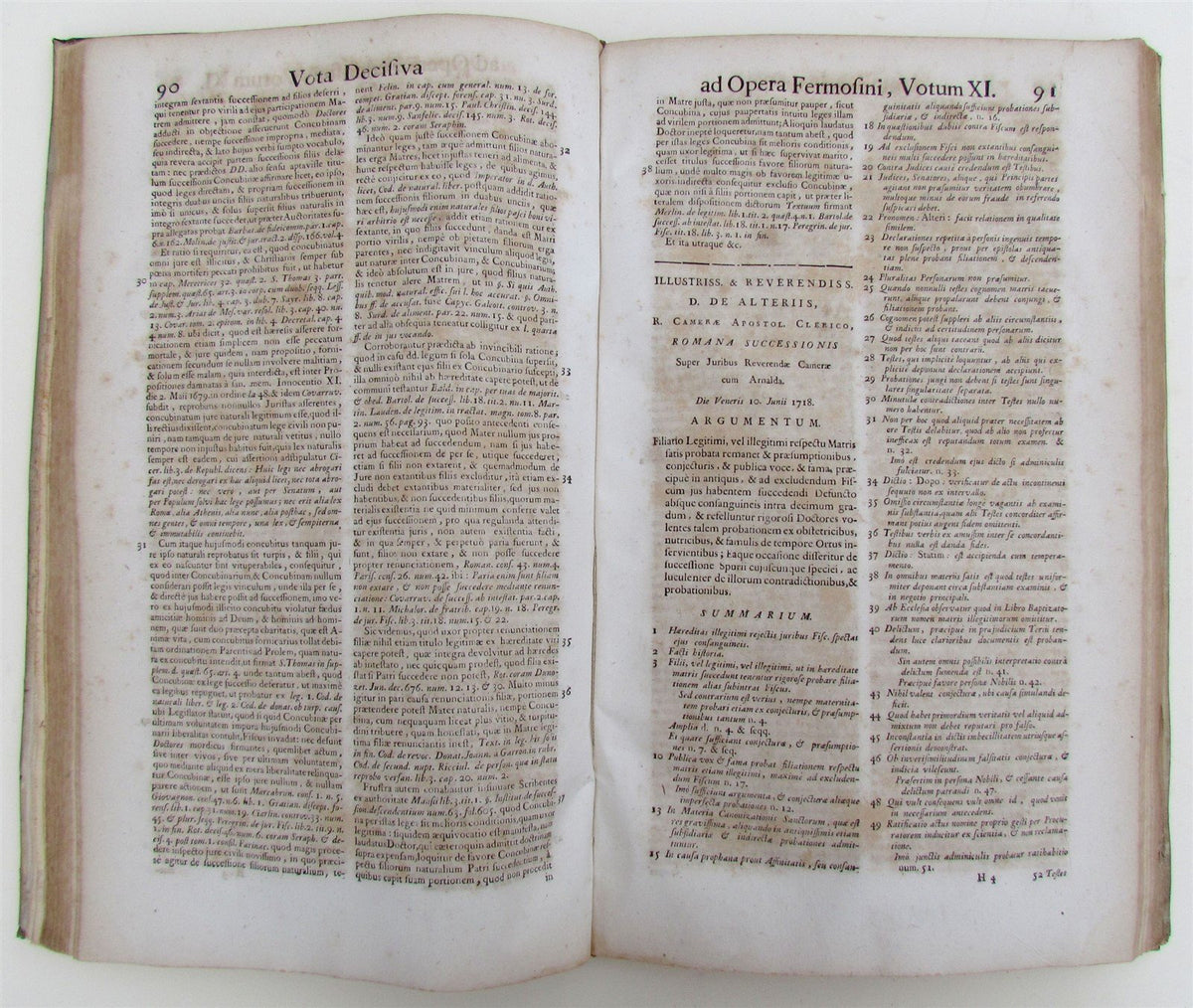 1741 VELLUM BOUND ANTIQUE FOLIO by Nicolai Fermosini CANONICA CIVILIA CRIMINALIA