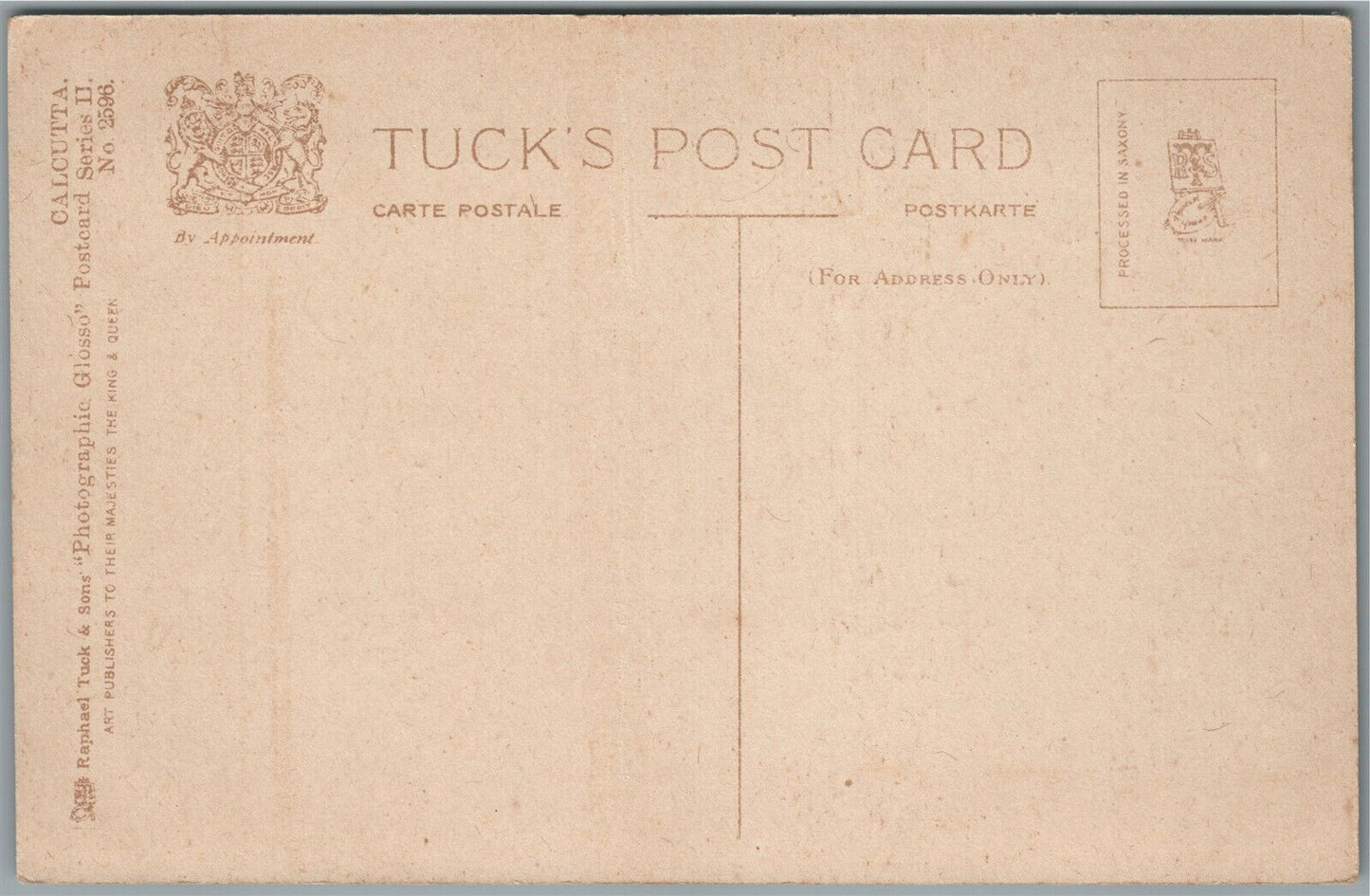 CALCUTTA INDIA OLD COURT HOUSE STREET ANTIQUE REAL PHOTO POSTCARD RPPC