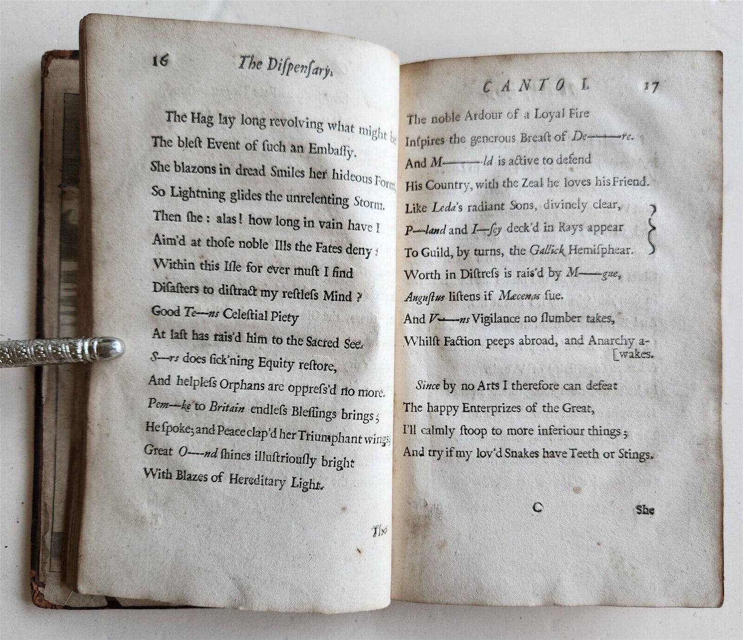 1699 THE DISPENSARY a POEM by SAMUEL GARTH antique in ENGLISH