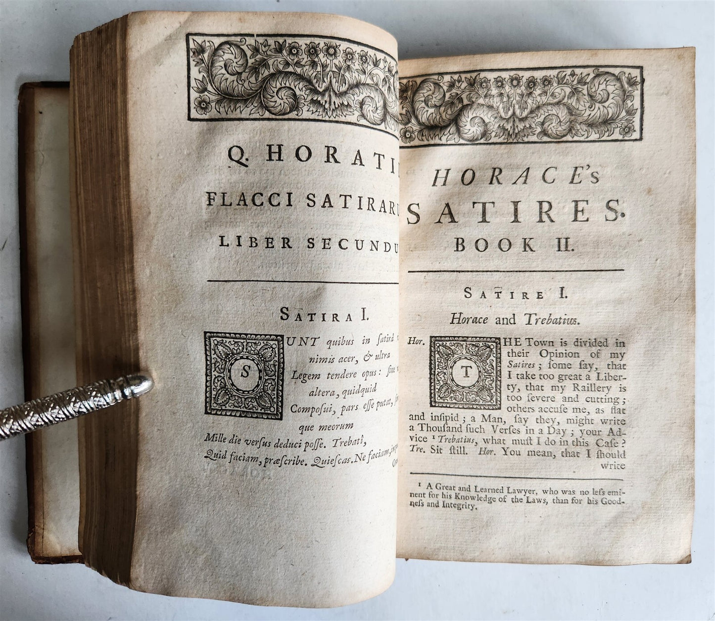 1712 THE SATIRES & EPISTLES of HORACE antique by DUNSTER in ENGLISH