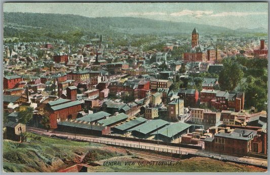 POTTSVILLE PA GENERAL VIEW ANTIQUE POSTCARD
