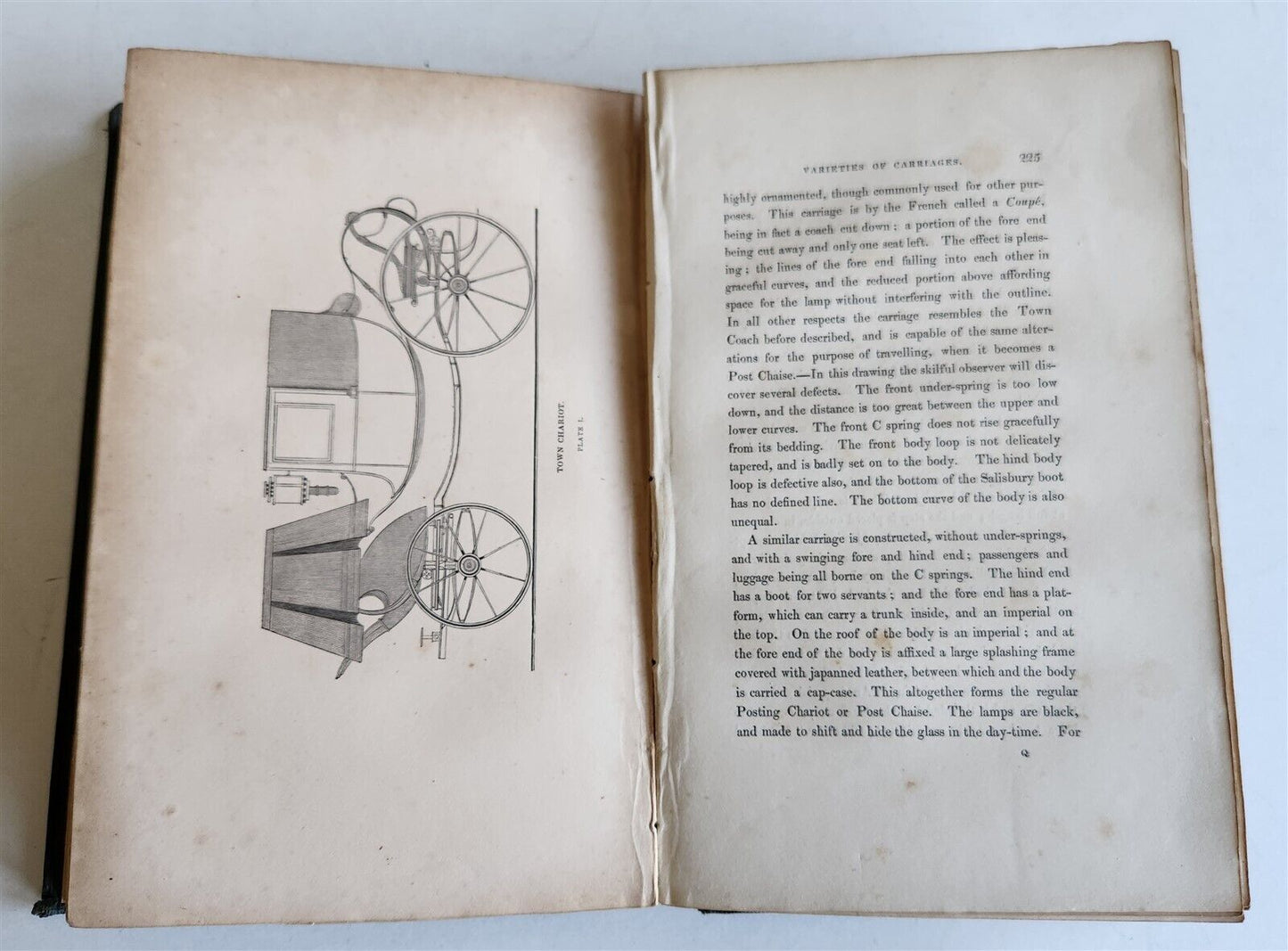 1837 ENGLISH PLEASURE CARRIAGES by William Bridges Adams antique ILLUSTRATED