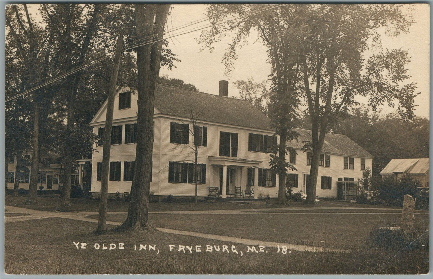 FRYEBURG ME YE OLDE INN ANTIQUE REAL PHOTO POSTCARD RPPC