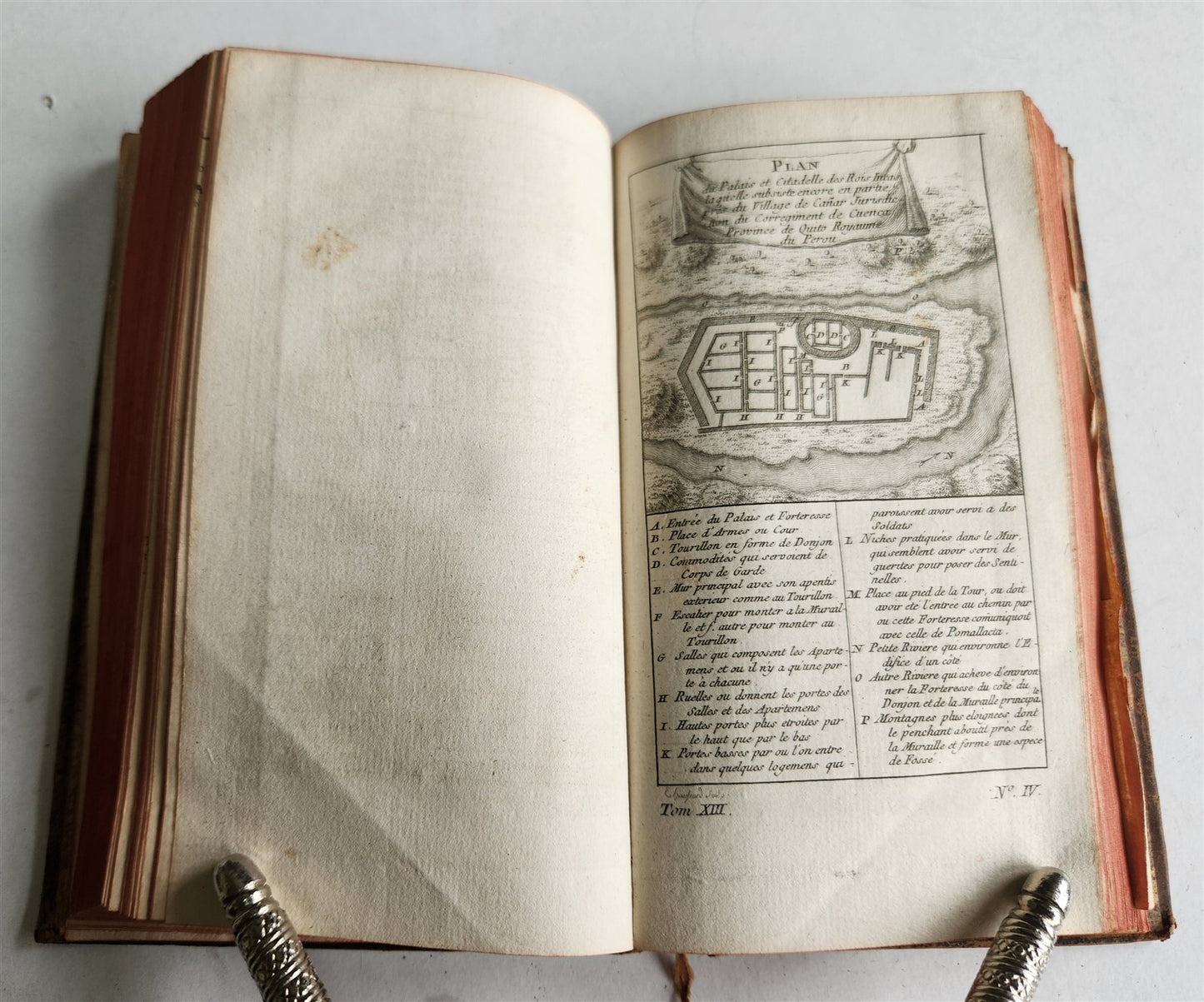 1757 HISTOIRE des VOYAGES antique Vol.52 PERU INCAS TRAVELS illustrated