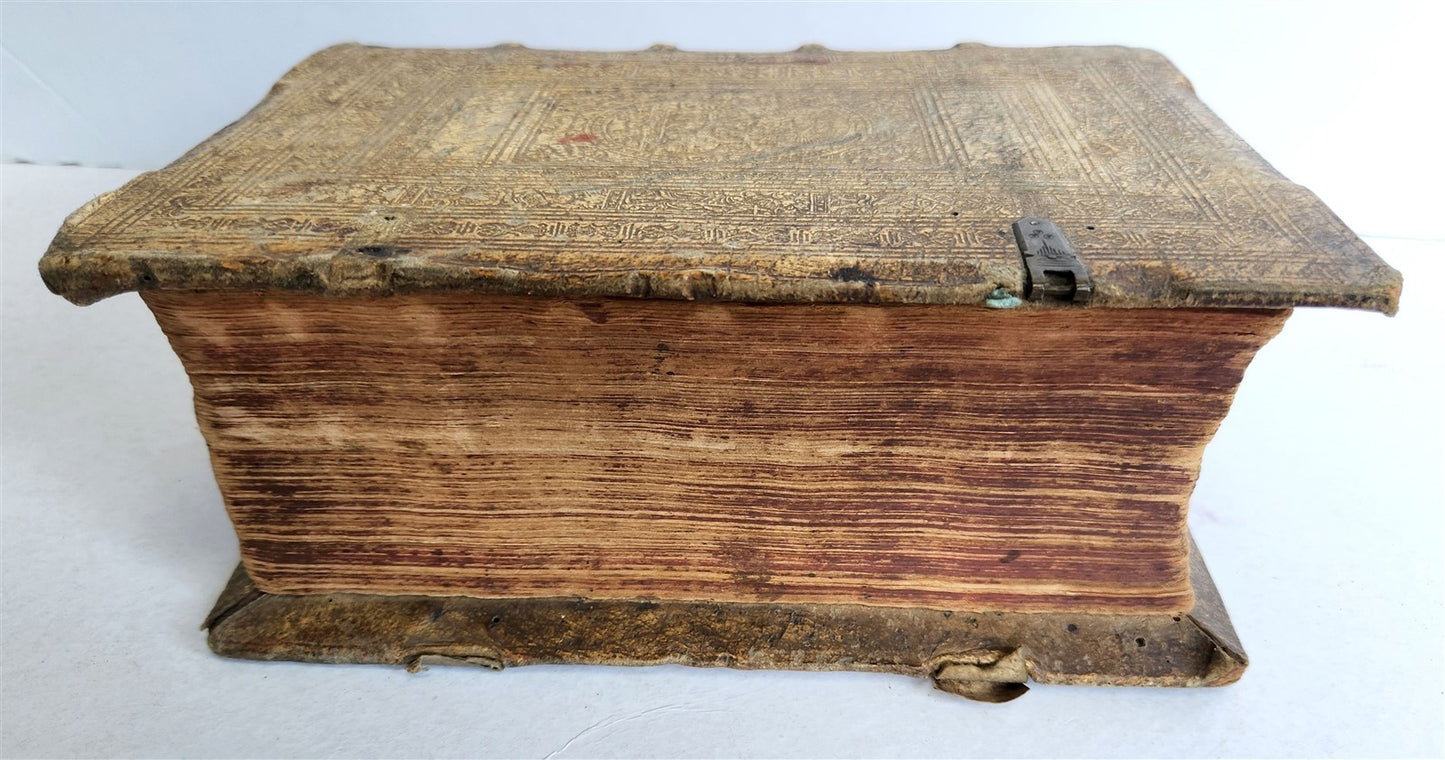 1578 BIBLE in LATIN OLD TESTAMENT ANTIQUE 16th CENTURY PIGSKIN BOUND L. OSIANDER