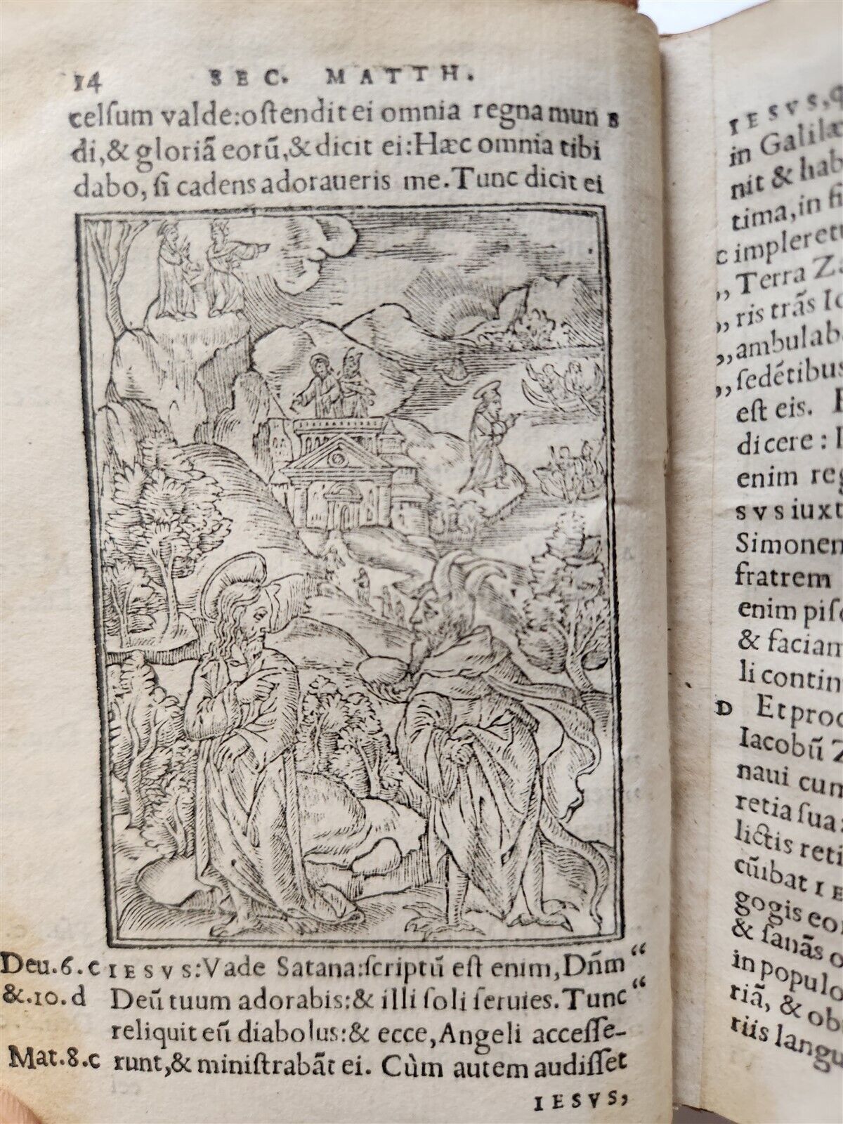 1548 BIBLE IN LATIN ILLUSTRATED antique 16th CENTURY NEW TESTAMENT rare