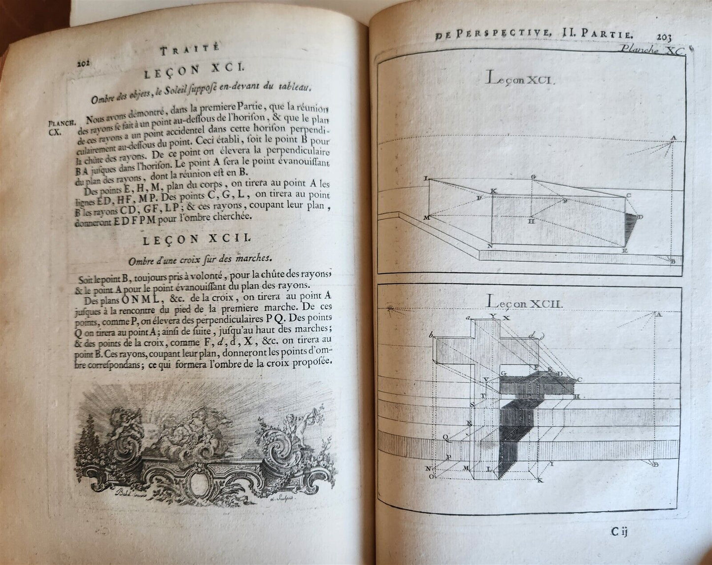 1750 TREATISE on PERPECTIVE for USE of ARTISTS antique ILLUSTRATED w/ 110 PLATES