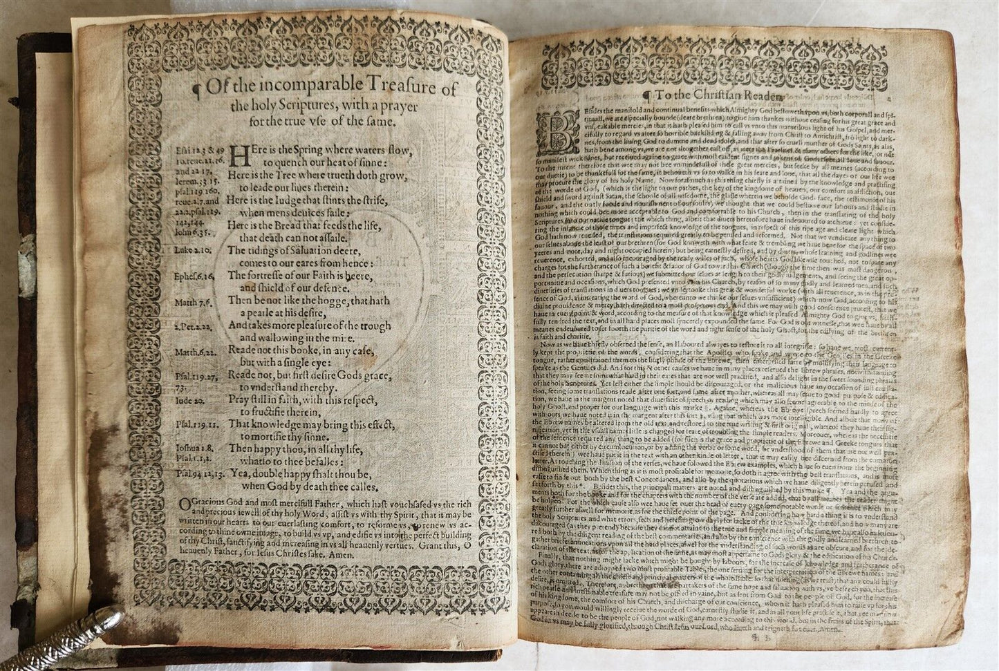 1608 BREECHES BIBLE in ENGLISH antique Old & New Testament LONDON ROBERT BARKER