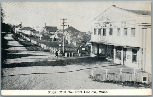 PORT LUDLOW WA PUGET MILL CO. ANTIQUE POSTCARD