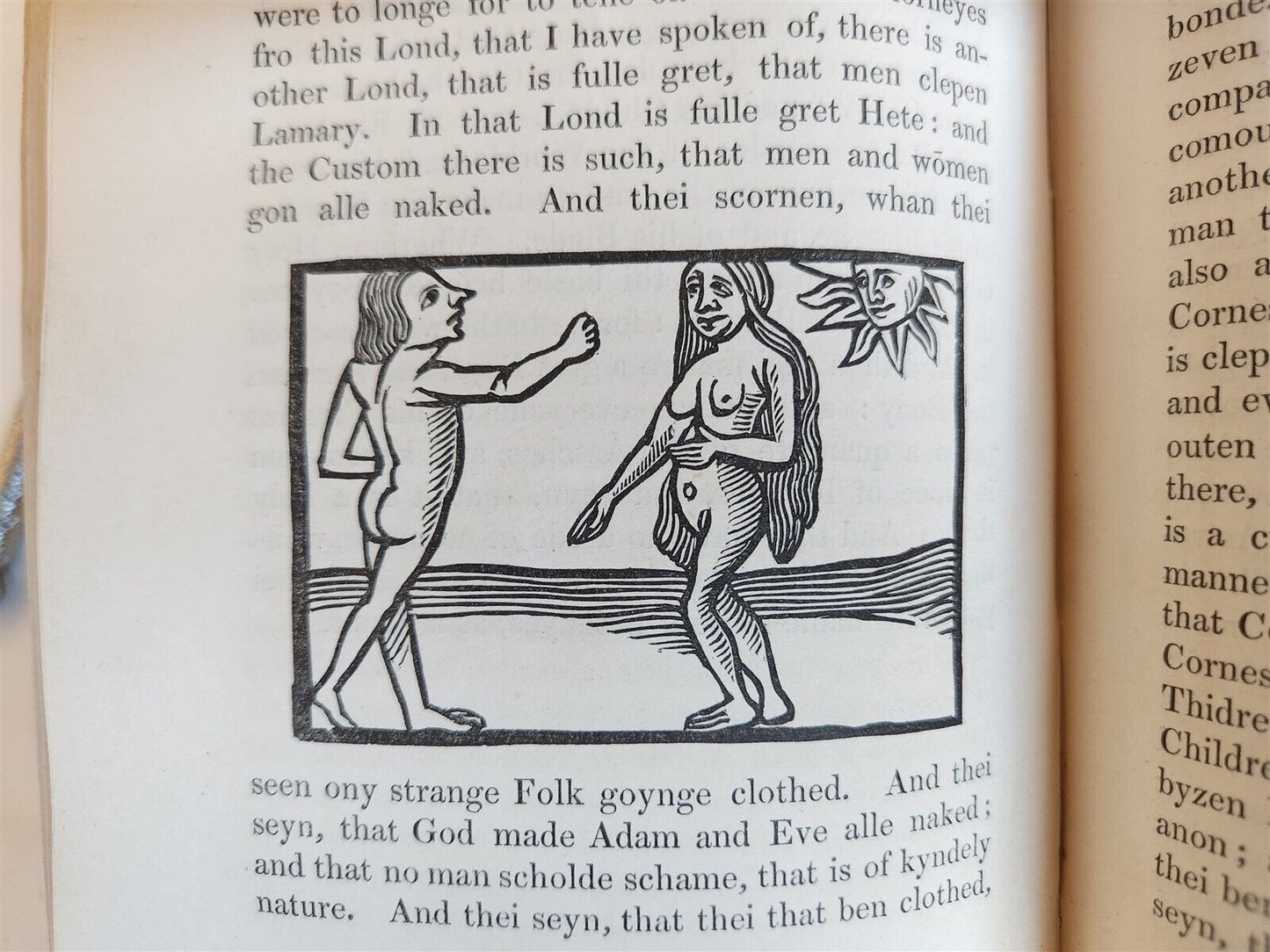 1839 Voiage and Travaile of Sir John Maundevile ILLUSTRATED antique