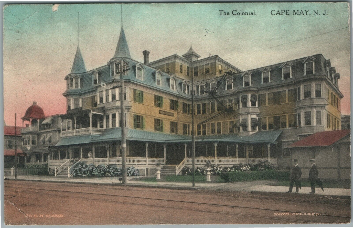 CAPE MAY NJ THE COLONIAL ANTIQUE POSTCARD