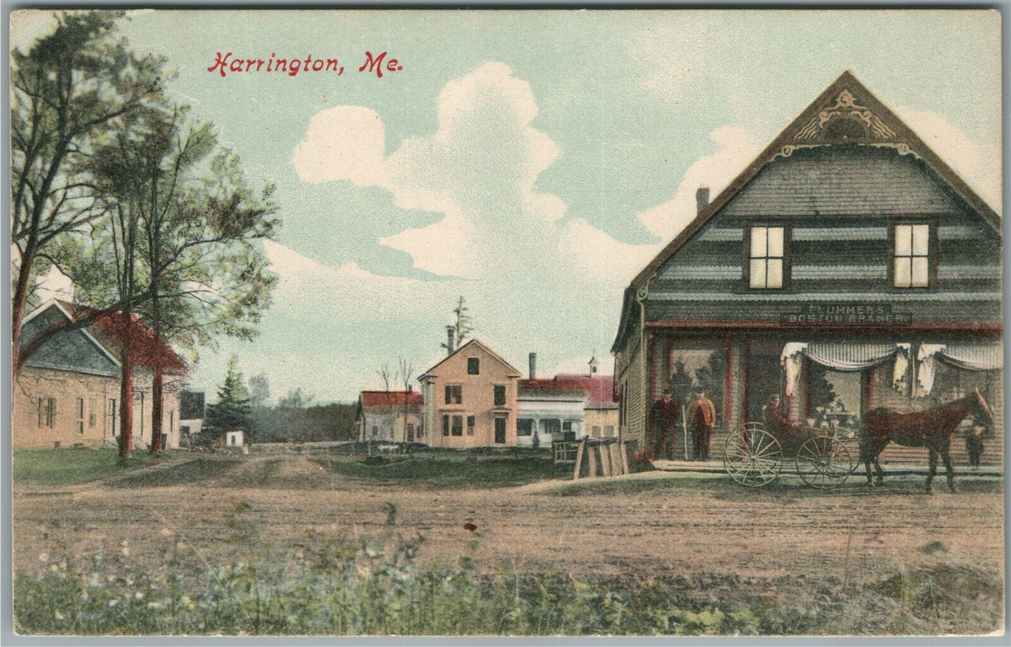 HARRINGTON ME ANTIQUE POSTCARD