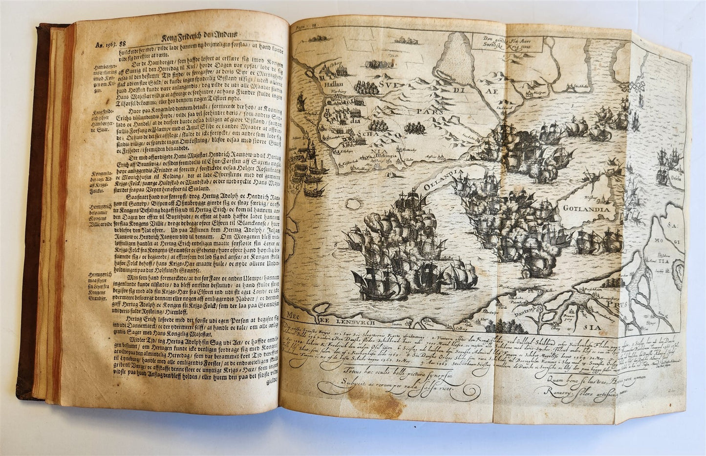 1680 CHRONICLE of DENMARK antique FULLY ILLUSTRATED rare Peder Hanson Resen
