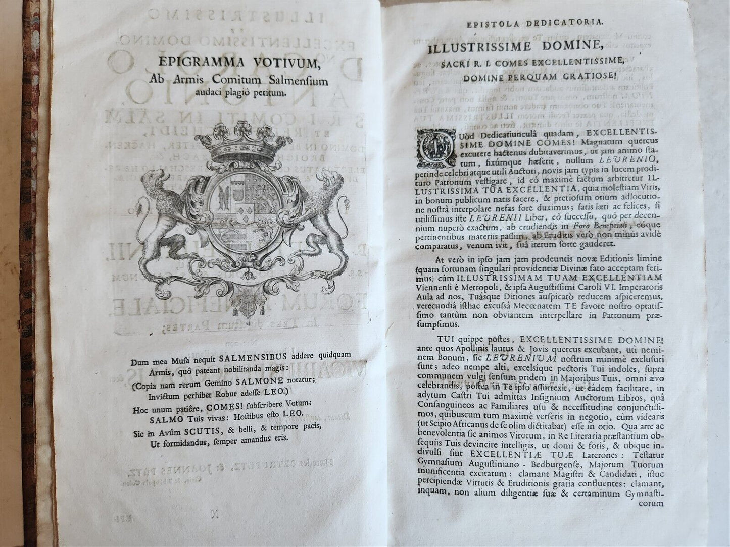 1735 CANON LAW BOOK Forum beneficiale sive quaestiones & responsa ANTIQUE