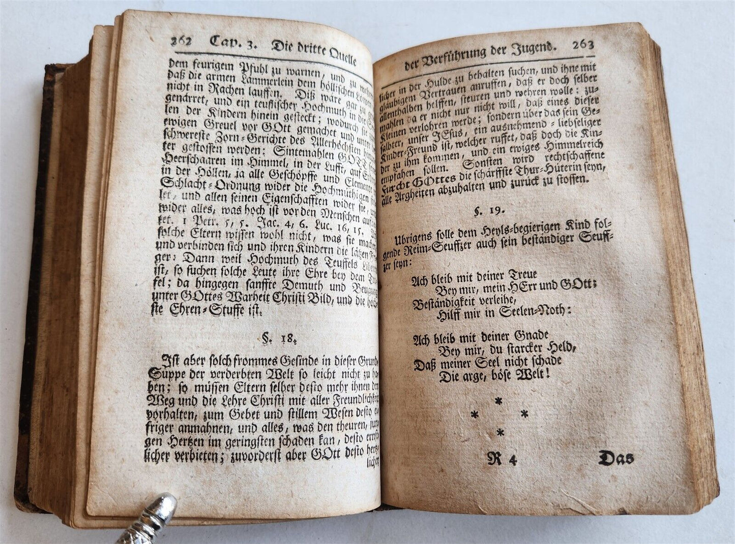 1746 DANGER of MANIFOLD TEMPTATIONS TO EVIL antique in GERMAN theology