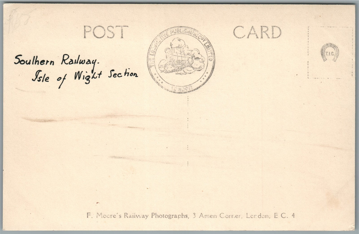 TRAIN BRITISH SOUTHERN RAILWAY railroad ANTIQUE REAL PHOTO POSTCARD RPPC