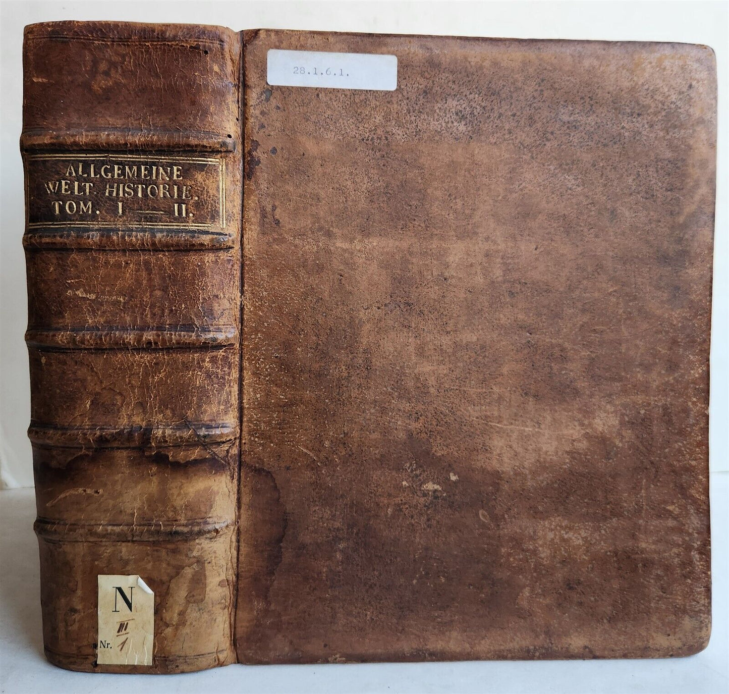 1745 HISTORY of the WORLD by S.J. Baumgarten ILLUSTRATED antique