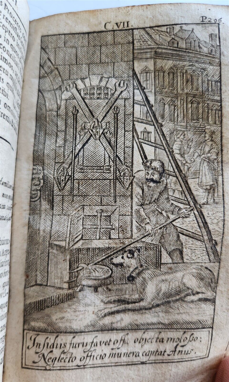1724 ILLUSTRATED POLITICAL NOVEL antique Joannis Barclaii Argenis