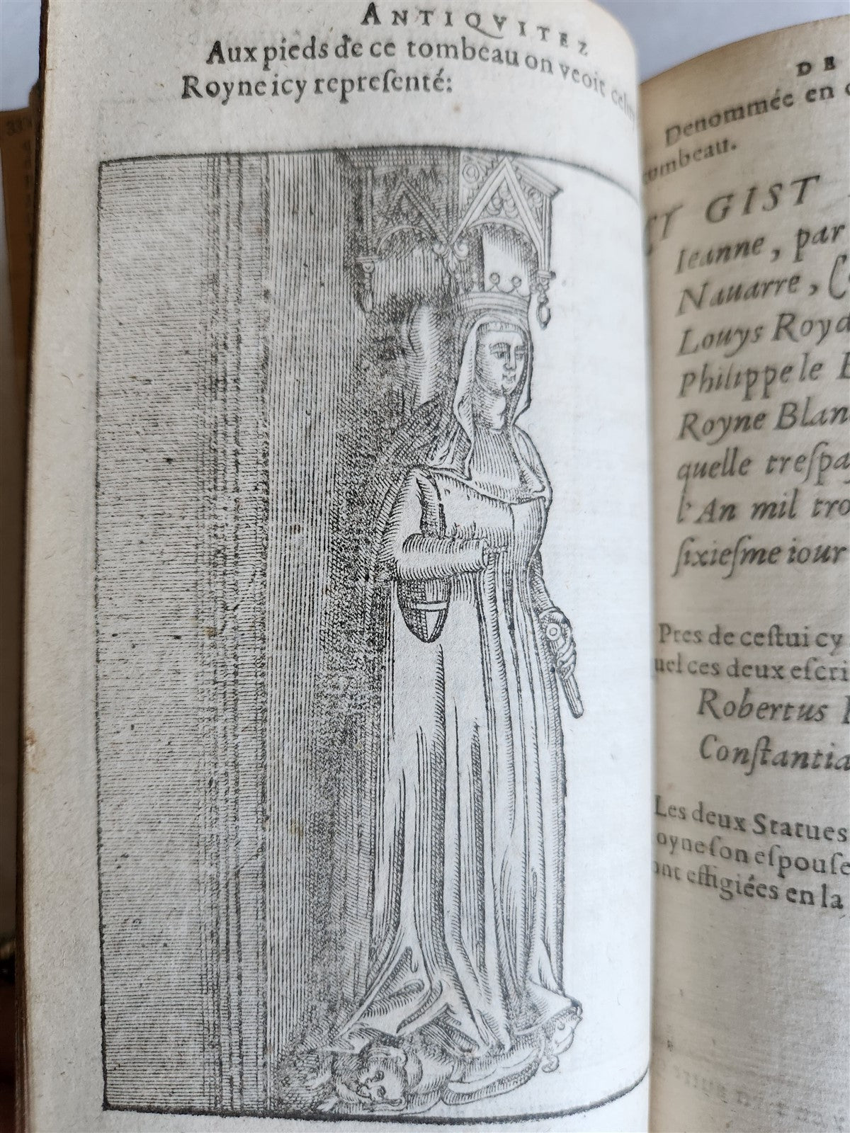 1608 HISTORICAL GUIDE to PARIS ILLUSTRATED w/ 55 WOODCUTS antique