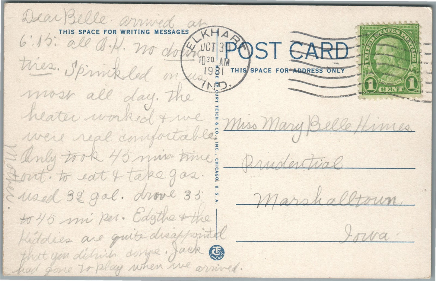 VALPARAISO IN UNIVERSITY BUILDINGS w/ EARLY AEROPLANE ANTIQUE POSTCARD