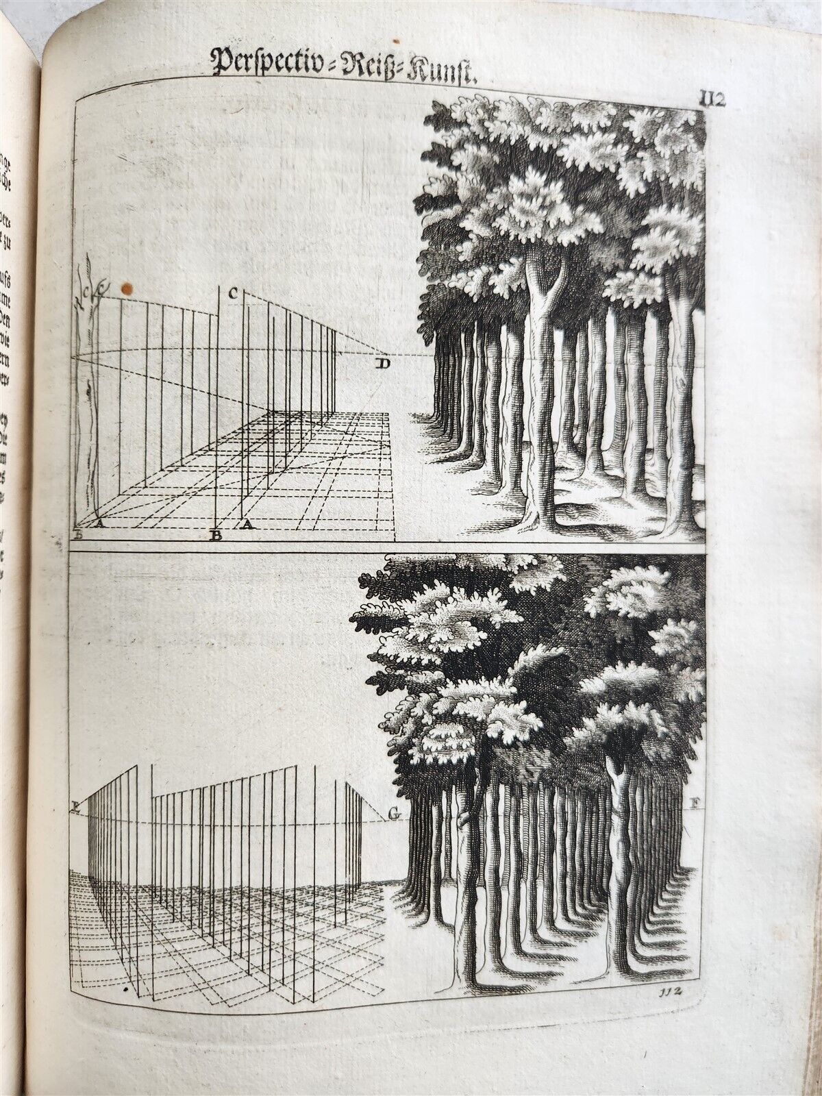 1710 DRAWING PERSPECTIVE for ARTISTS & ARCHITECTS antique ILLUSTRATED 150 PLATES